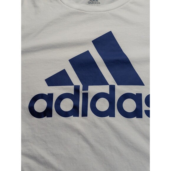 Adidas Long Sleeve T-Shirt Womens  Extra Large White Logo Striped Mountain Logo - Picture 2 of 11